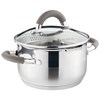 Кастрюля agness "Profi home" со стеклянной крышкой, 1,5л 16x9.5 см - фото 396425