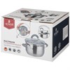 Кастрюля agness "Profi home" со стеклянной крышкой, 1,5л 16x9.5 см - фото 396442