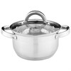 Кастрюля agness "Classic" со стеклянной крышкой 1,6 л. 16x9,5 см - фото 396464