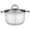 Кастрюля agness "Classic" со стеклянной крышкой 2,3 л. 18x10,5 см - фото 396468