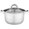 Кастрюля agness "Classic"со стеклянной крышкой 3,1 л. 20x11,5 см - фото 396472
