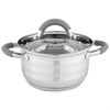 Кастрюля agness "Classic" со стеклянной крышкой 1,6 л. 16x9,5 см - фото 396484