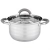 Кастрюля agness "Classic" со стеклянной крышкой 2,3 л. 18x10,5 см - фото 396488