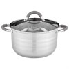 Кастрюля agness "Classic" со стеклянной крышкой 4,3 л. 22x12,5 см - фото 396496