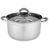 Кастрюля agness "Classic" со стеклянной крышкой 5,6 л. 24x13,5 см - фото 396500