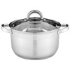 Набор кастрюль agness "Classic" со стеклянными крышками из 3 шт 1,6/2,3/3,1 л - фото 396506