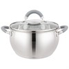 Кастрюля agness со стекл. крышкой 3,3 л. 20x11.5 см цвет: серый - фото 396659