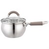 Ковш agness со стекл. крышкой 1,9 л. 16x9.5 см цвет: кофейный - фото 396671