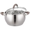 Кастрюля agness со стекл. крышкой 2,4 л. 18x10.5 см цвет: кофейный - фото 396681