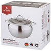 Кастрюля agness со стекл. крышкой 6,2 л. 24x13.5 см цвет: кофейный - фото 396688