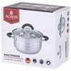 Кастрюля agness со стекл. крышкой 2,6 л. 18*11,5 см - фото 396744