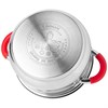 Набор кастрюль agness со стекл.крышками 6пр.1,7/2,6/3,5 л. размер 16x9,5/18x11,5/20x12.5 см - фото 396775