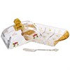 Масленка "Lefard gold glass" 17,5*10,5 см H=9 см + нож - фото 397137