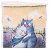 Сумка "Синие коты.лаванда",30х40 см ,крем, 100% хлопок,твил - фото 398459