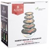 Набор миски с крышкой agness "Маки", 10 предметов, 150/250/450/630/1150 мл - фото 398674